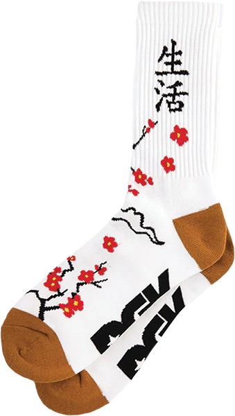 DGK PATIENCE CREW SOCKS WHITE