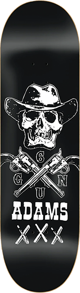 BLACK LABEL ADAMS SIX GUN SKATEBOARD DECK 8.75