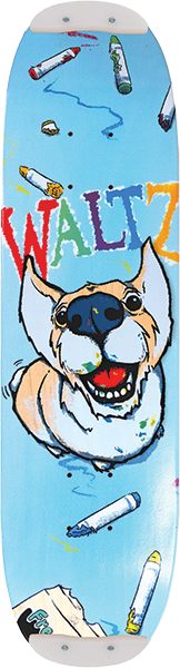 WALTZ CRAYON CORGI SKATEBOARD DECK-7.75X29.5 NAT W/SKID PLATES