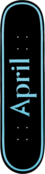APRIL OG LOGO SKATEBOARD DECK 8.75 BLUE/BLK