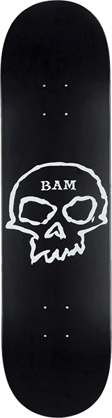 ZERO BAM SINGLE SKULL SKATEBOARD DECK 8.5 w/ grip
