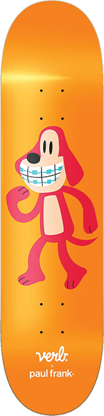 VERB PAUL FRANK BOB THE BRACES DOG SKATEBOARD DECK 8.0