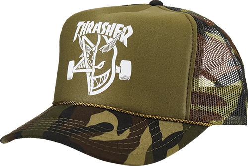THRASHER SF THRASH AND BURN TRUCKER HAT ADJ-CAMO