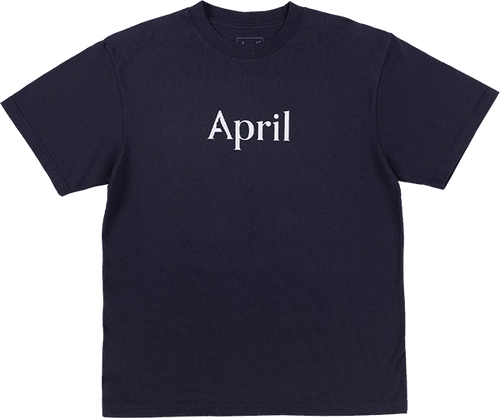 APRIL OG LOGO SHORT SLEEVE TSHIRT MEDIUM NAVY/WHT