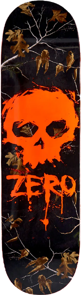 ZERO BLOOD SKULL REAL TREE SKATEBOARD DECK 8.25 CAMO