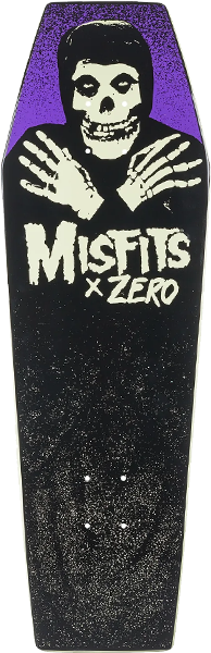 ZERO MISFITS FIEND COFFIN SKATEBOARD DECK 9.5X29.5 GLOW