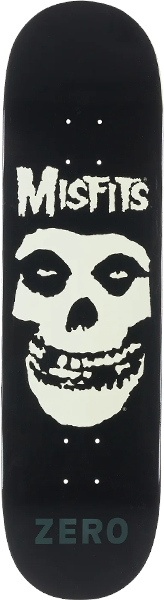ZERO MISFITS FIEND SKULL SKATEBOARD DECK 8.5 GLOW