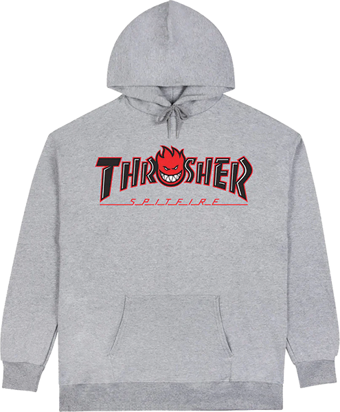 THRASHER SF BIG HEAD OUTLINE HOODIE SWEATSHIRT XLARGE ASH