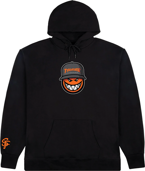 THRASHER SF LOC HOODIE SWEATSHIRT MEDIUM BLACK