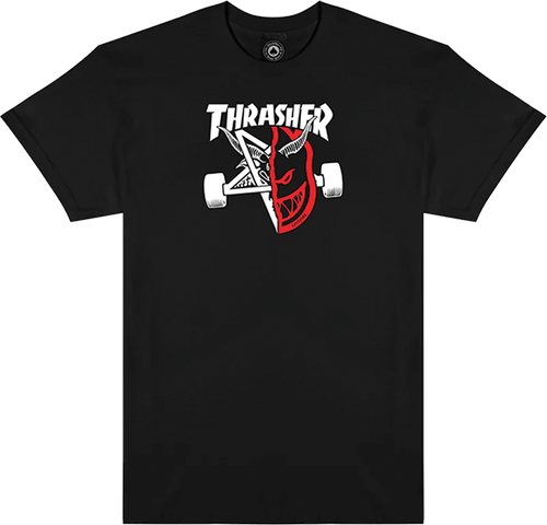 THRASHER SPITFIRE THRASH AND BURN SHORT SLEEVE TSHIRT LARGE BLACK