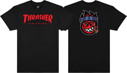 THRASHER SPITFIRE BIG HEAD JAKE SHORT SLEEVE TSHIRT LARGE BLACK