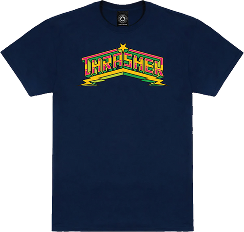 THRASHER LUCHADORA SHORT SLEEVE TSHIRT LARGE NAVY