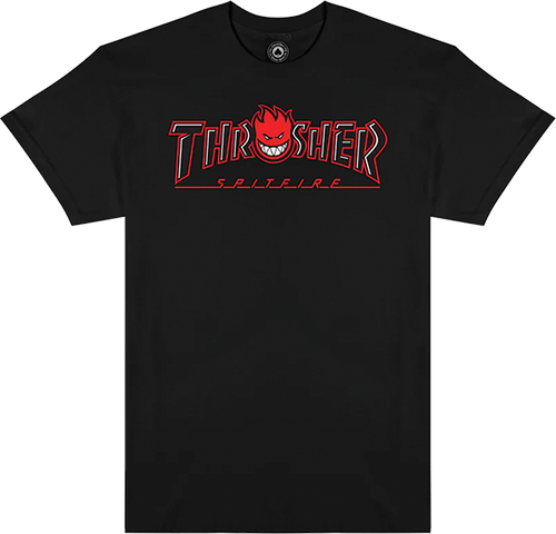 THRASHER SPITFIRE BIG HEAD OUTLINE SHORT SLEEVE TSHIRT XLARGE BLACK