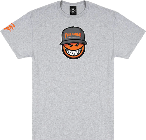 THRASHER SF LOC SHORT SLEEVE TSHIRT SMALL SPORT GREY