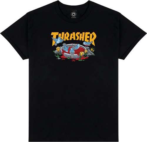 THRASHER BLOOD BATH SHORT SLEEVE TSHIRT LARGE BLACK