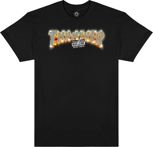 THRASHER EXPLICIT SHORT SLEEVE TSHIRT LARGE BLACK