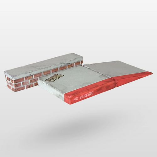 Silent Obstacles Fingerboard Day One Bundle Red Grey Kicker Ledge