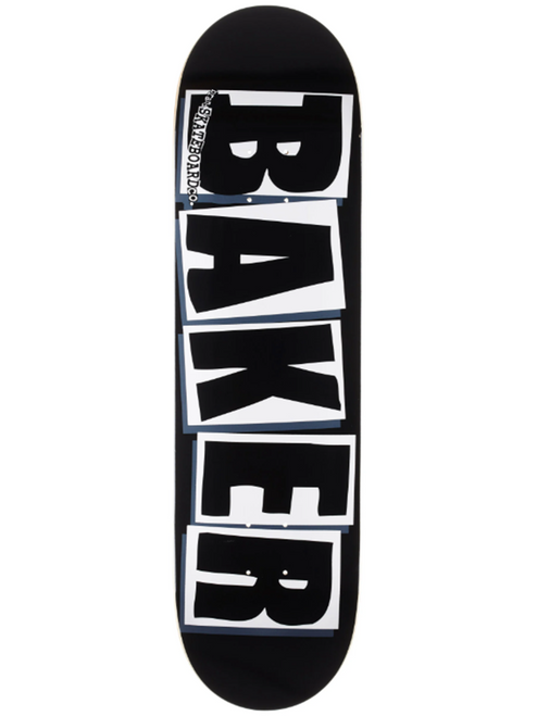 Baker 3 Logo Skateboard Deck Black White 8.5 Square