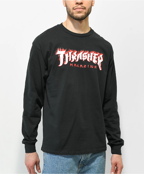 Thrasher Possessed Logo Longsleeve Tshirt Black XL