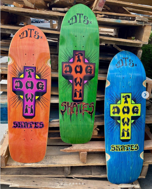 Dogtown BIgger Boy Skateboard Deck Neon Green Orange 9.5 WB15