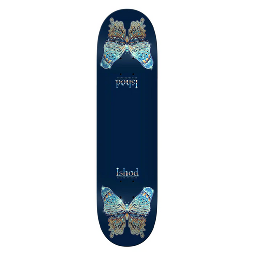 Real Ishod Mariposa Redux Skateboard Deck Navy Twin 8.25 wb14.33