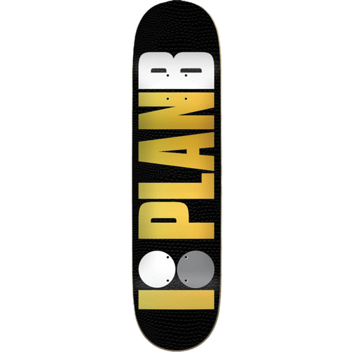 Plan B Snake Skin Embossed Skateboard Deck Black 8.0 wb14.25