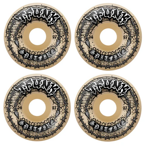 Spitfire TFunk F4 Raw Radial Full Skateboard Wheels White Grey 54/97