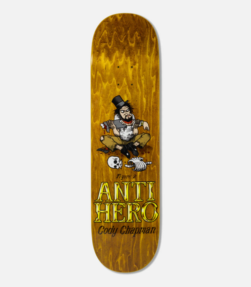 Anti Hero Chapman Eat Rich Skateboard Deck Stained 8.32 wb14.18