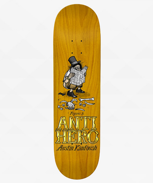 Anti Hero Kanfoush Eat Rich Skateboard Deck Stained 8.25 wb14.25