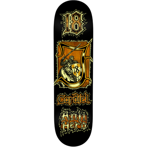Anti Hero Cardiel Medievel Skateboard Deck Black 8.62 wb14.6