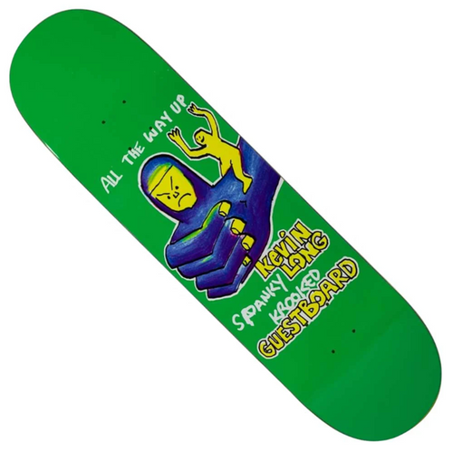 Krooked Spanky Guest Skateboard Deck Green TruFit 8.25 wb13.88