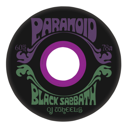 OJ Black Sabbath Paranoid Super Juice Wheels Set Black Purple 60mm/78a