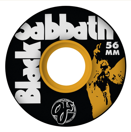 OJ Black Sabbath Vol4 Keyframe Wheels Set Black Yellow 56mm/78a
