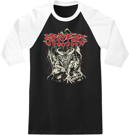 SPITFIRE DEMON 3/4 SLV LARGE BLK/WHT/DISCHARGE
