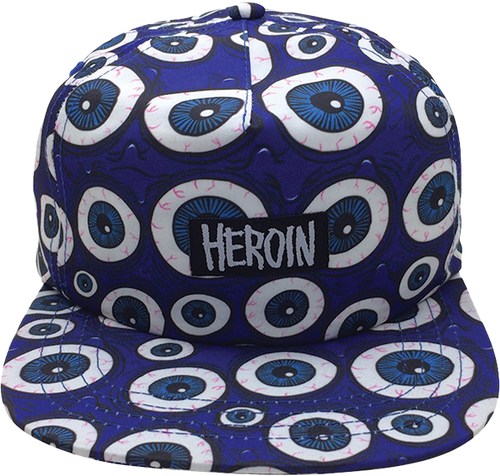 HEROIN EYES HAT ADJ-BLUE