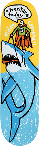 FOUNDATION CAMPBELL BACK OFF BRO SKATEBOARD DECK-8.38