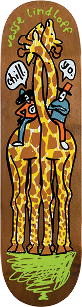 FOUNDATION LINDLOFF BACK OFF BRO SKATEBOARD DECK-8.5