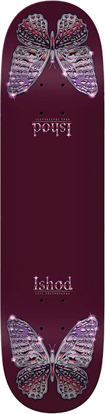 REAL WAIR MARIPOSA CHROME REDUX SKATEBOARD DECK-8.0 MAROON TT