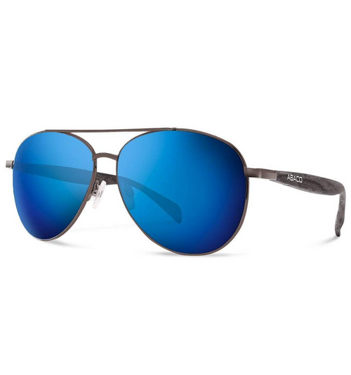 Abaco Burton Polarized Sunglasses Gunmetal Deep Blue Mirror