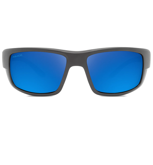 Abaco Edgewater Polarized Sunglasses Matte Black Deep Blue Mirror