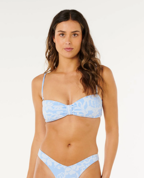 Rip Curl Pacific Coast Bandeau Swim Top Sky Blue