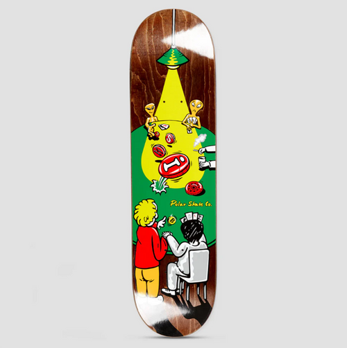 Polar Rozenberg Poker Face Skateboard Deck Black Green 8.125x14WB