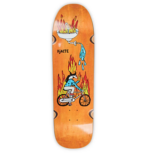 Polar Halberg Fire Ride Skateboard Deck Natural Stain 9.25x14.3WB