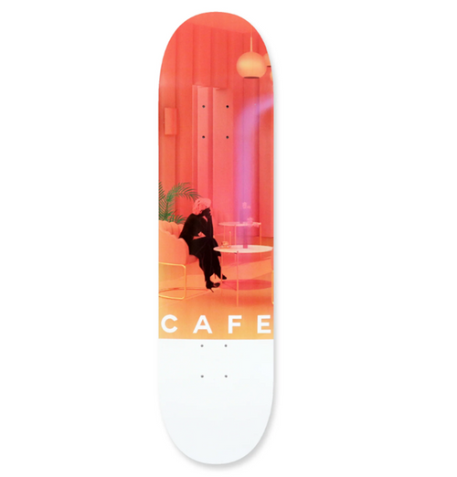 Cafe Unexpected Beauty Skateboard Deck Pink 8.125x14WB