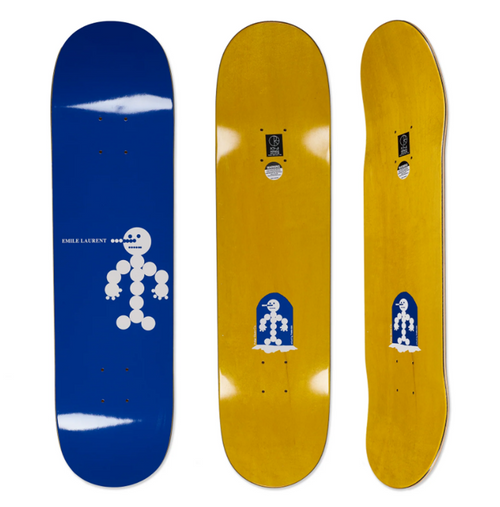 Polar Laurent Snowman Skateboard Deck Blue 8.0x14.25WB