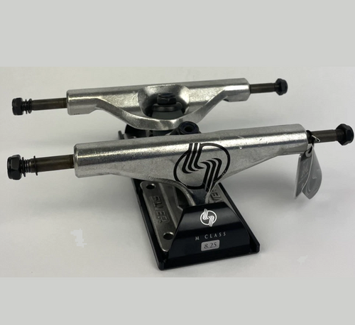 Silver M-Hollow Skateboard Trucks Set Silver Black 8