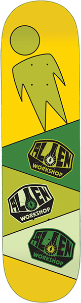 ALIEN WORKSHOP LOGO REPEATER SKATEBOARD DECK-8.37 GOLD
