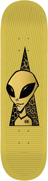 ALIEN WORKSHOP POPSON VISITOR GOLD SKATEBOARD DECK-8.75 YELLOW