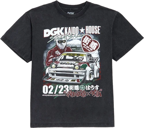 DGK KAIDO HOUSE RACEWAY BOXY SS LARGE VINTAGE BLK