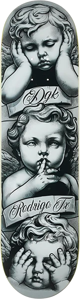 DGK TEIXEIRA SHHHH SKATEBOARD DECK-7.75 WHITE